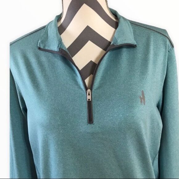Johnnie-O SMALL 1/4 Zipper Blue Performance Top - Picture 4 of 6